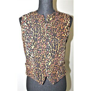 ELLIOT LAUREN vintage animal print‎ vest S